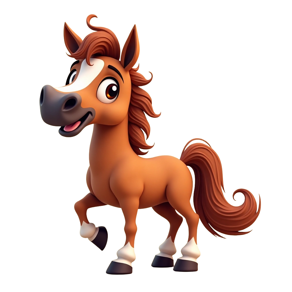 Joyful Cartoon Horse